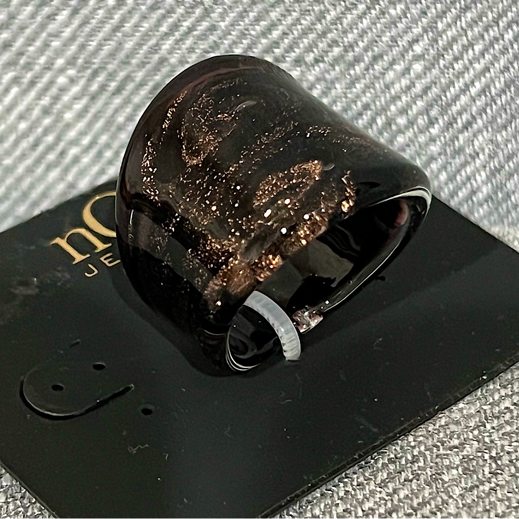 Noir Black Statement Ring